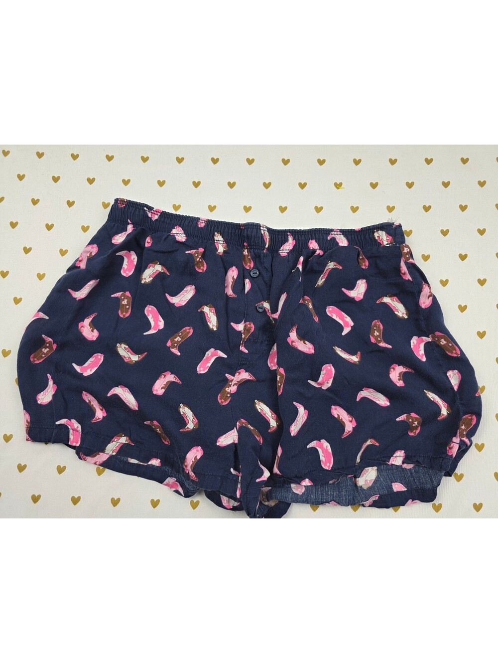 Victorias Secret PINK Boots Small Silky Sleep Shorts Boxers Pajama Bottoms